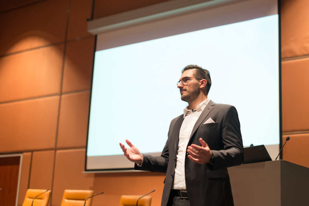 Speaker Giving Talk 